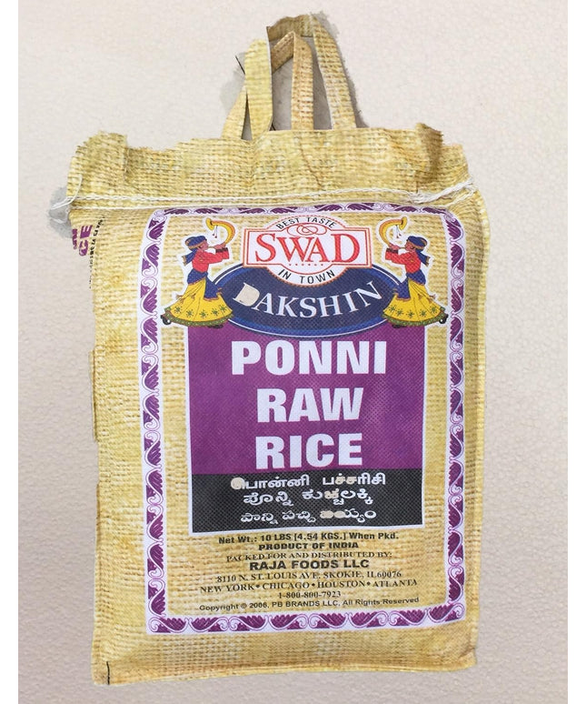 Swad Ponni Raw Rice 10LB