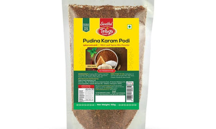 Swetha Telugu Pudina Karam Podi Mint 3.5oz