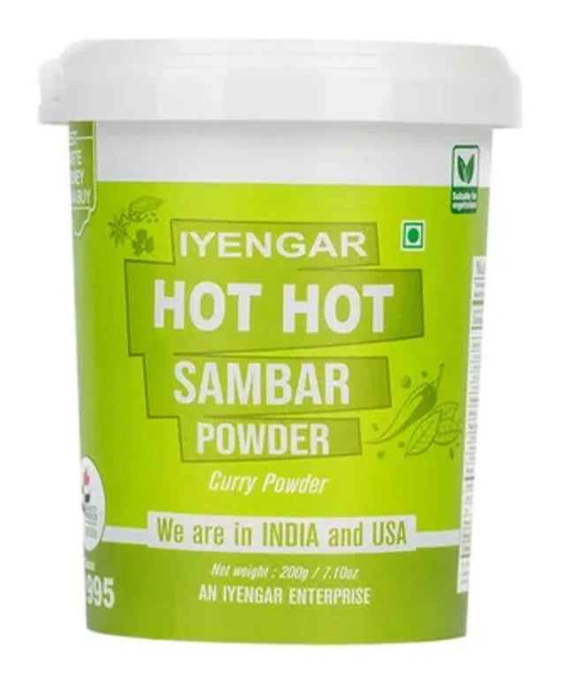 Iyengar Hot Hot Sambar Powder 7oz