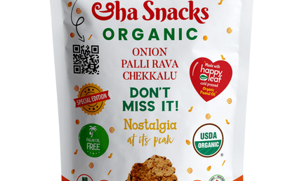 Eha Snacks Organic Onion Palli Rava Chekkalu 6oz