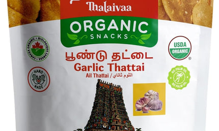 Thalavaa Organic Garlic Thattai 3.4oz