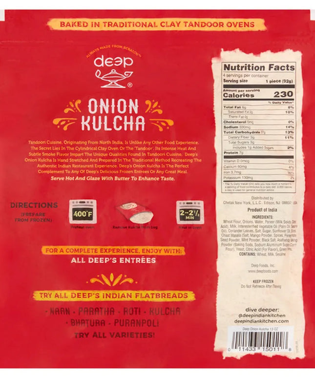 Deep Onion Kulcha 4Pcs