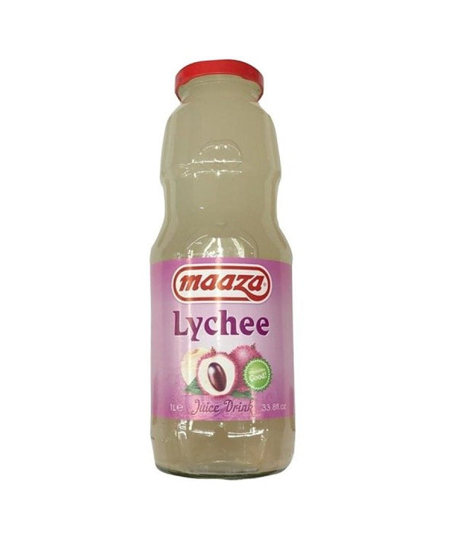 Maaza Lychee Juice 1L Glass Bottle