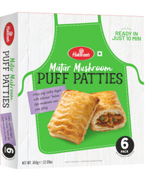 Haldiram's Frozen  Matar Mushroom Puff Patties 6pcs