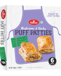 Haldiram's Frozen Mushroom & Herbs Puff Patties 6pcs